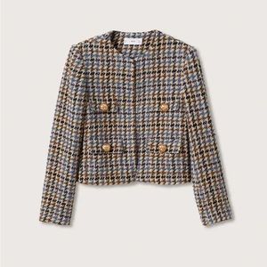 Mango Houndstooth Jacket, Size M, New without tag